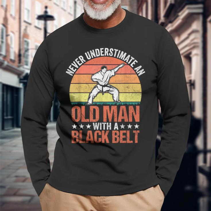 Judoka Martial Arts Long Sleeve T-Shirt Gifts for Old Men