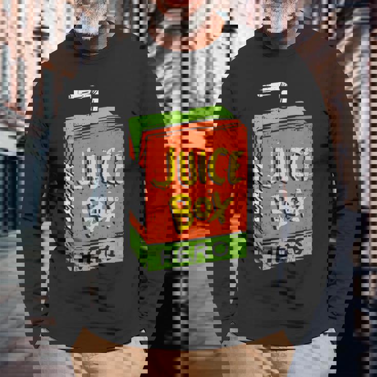 Juice Box Hero Juice Box Long Sleeve T-Shirt Gifts for Old Men