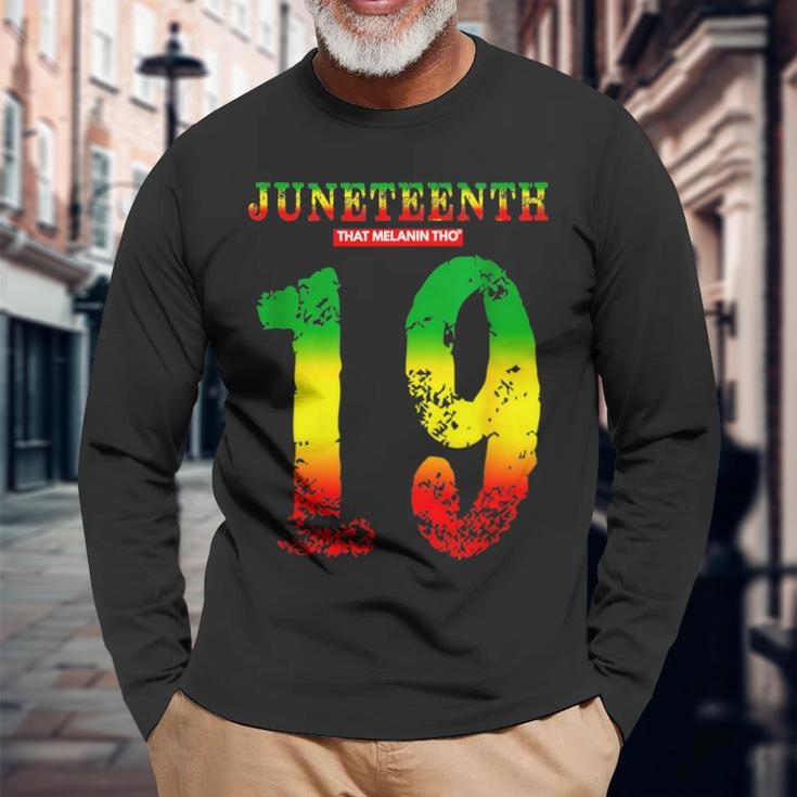 Junenth Vibes June 19Th 1865 Black Owned Brand Junenth Long Sleeve T-Shirt Gifts for Old Men