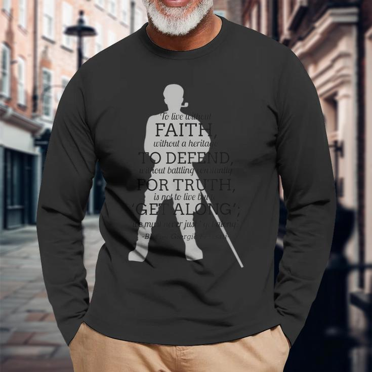 Never Just Get Along Italian Pope Quote Long Sleeve T-Shirt Gifts for Old Men