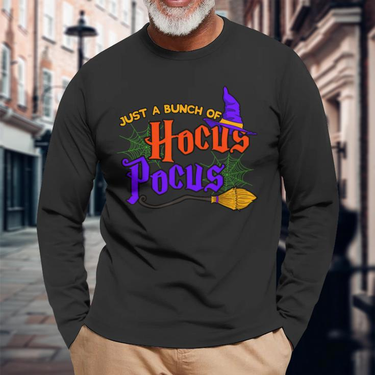 Just A Bunch Of Hocus Pocus Trick Or Treat Scary Long Sleeve T-Shirt Gifts for Old Men