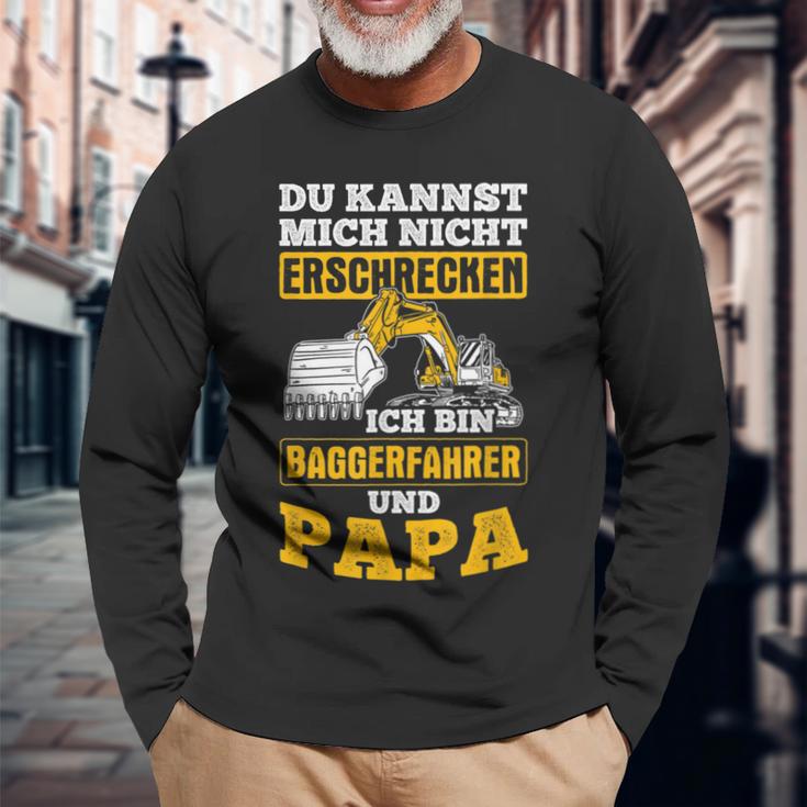 Kannst Nicht Erschreck Digger Driver And Papa Digger S Langarmshirts Geschenke für alte Männer