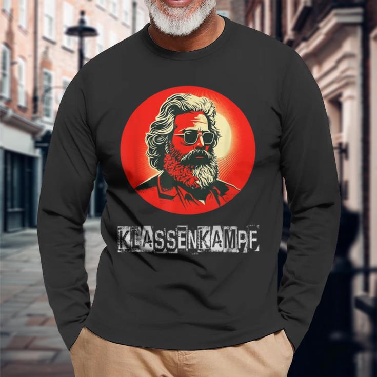 Karl Marx Socialist Communist Langarmshirts Geschenke für alte Männer