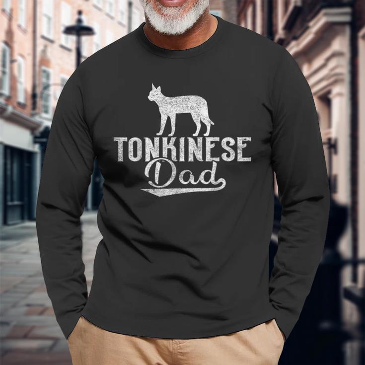 Katzenbesitzer Katzen Papa Tonkinese Dad Langarmshirts Geschenke für alte Männer