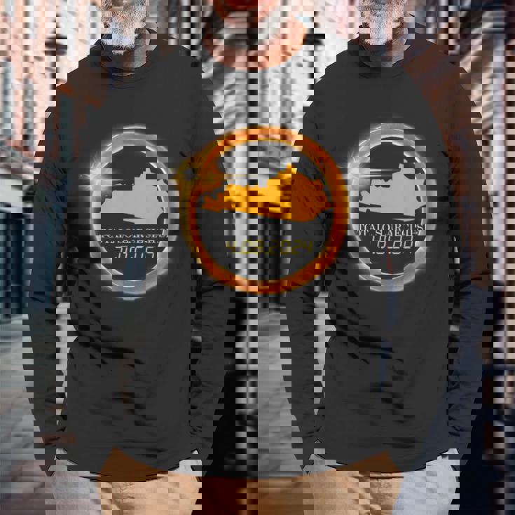 Kentucky April 8 Total Solar Eclipse 2024 Usa Map Totality Long Sleeve T-Shirt Gifts for Old Men Kentucky April 8 Total Solar Eclipse 2024 Usa Map Totality Long Sleeve T-Shirt Gifts for Old Men