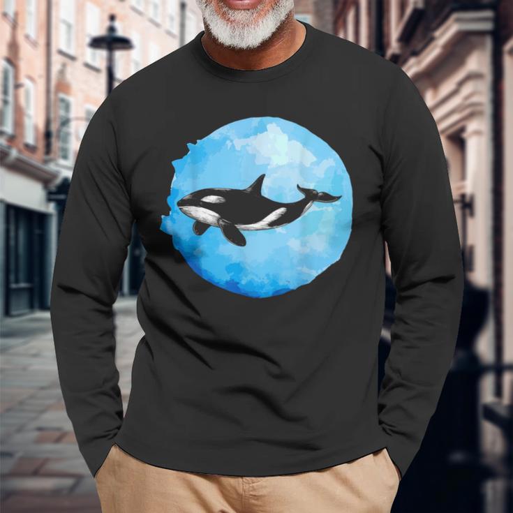 Killer Whale Orca Langarmshirts Geschenke für alte Männer