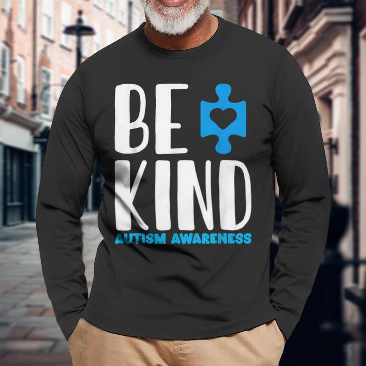 Be Kind Autism Awareness Long Sleeve T-Shirt Gifts for Old Men