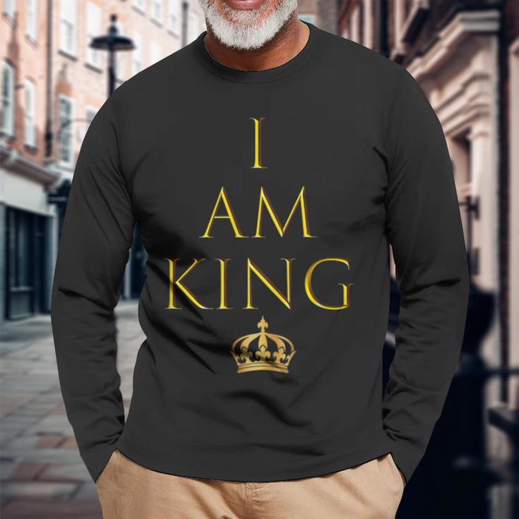 I Am KingLangarmshirts Geschenke für alte Männer