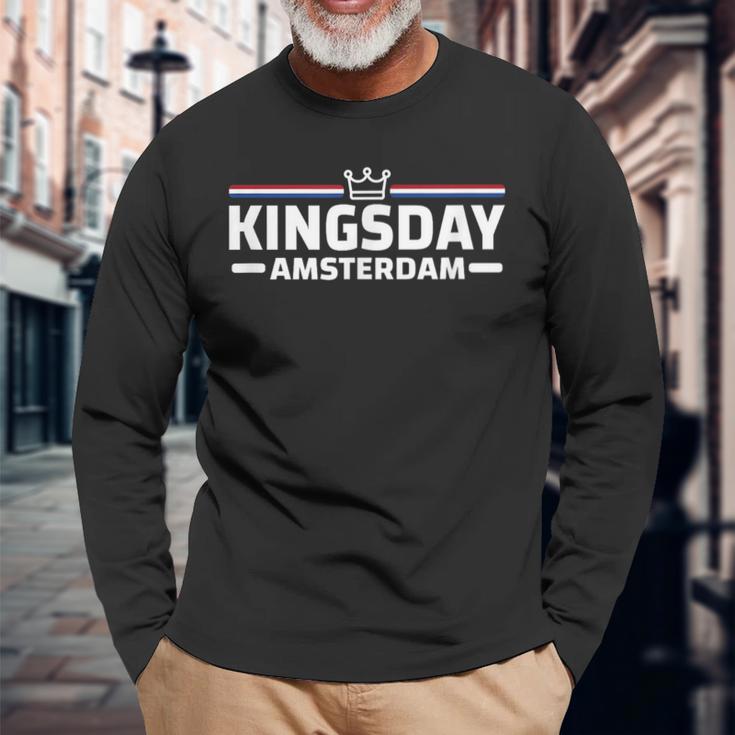 Kingsday Amsterdam Koningsdag Netherlands Holland Langarmshirts Geschenke für alte Männer