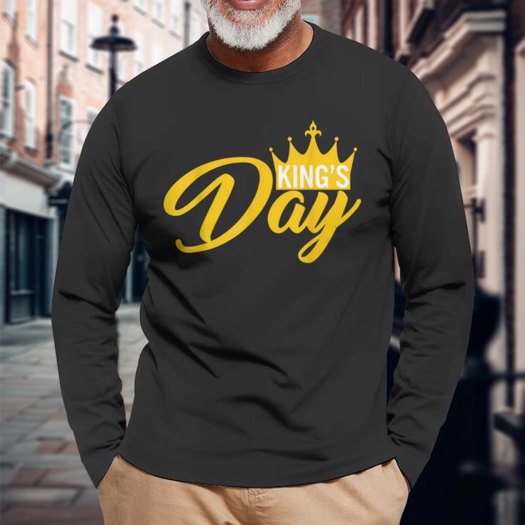 Kingsday Orange Amsterdam Koningsdag Kings Day Netherlands Langarmshirts Geschenke für alte Männer