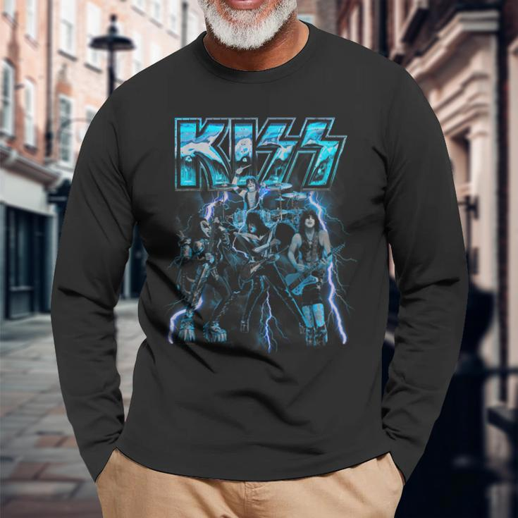 Kiss Blue Blitz Langarmshirts Geschenke für alte Männer