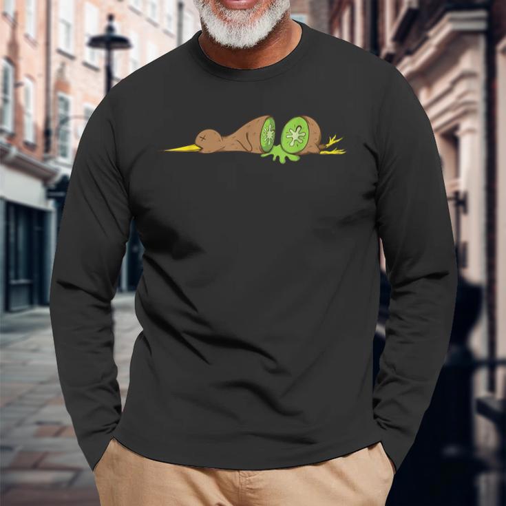 Kiwi Bird Cut Like A Kiwi Fruit Langarmshirts Geschenke für alte Männer