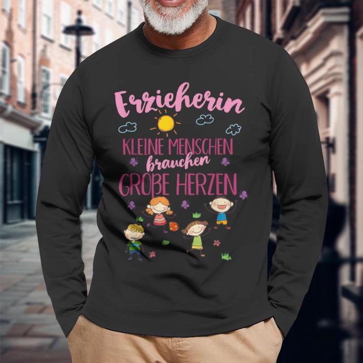 Kleine Menschen Braucht Große Herzen Little People Need B Langarmshirts Geschenke für alte Männer