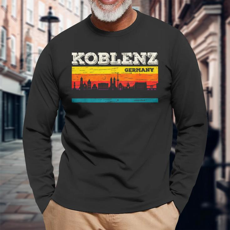 Koblenz Skyline Langarmshirts Geschenke für alte Männer