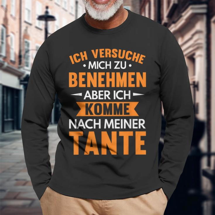 Komme Nach Tante Niche Nephew Patentante Saying Langarmshirts Geschenke für alte Männer