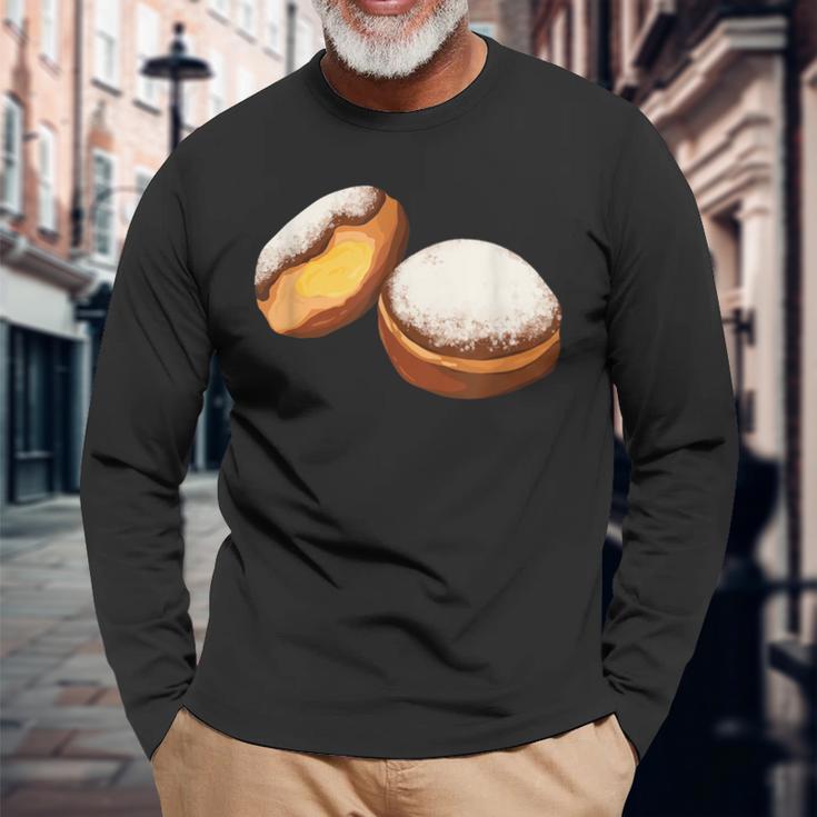 Krapfen Faschingskrapfen Berlin Pancakes Langarmshirts Geschenke für alte Männer