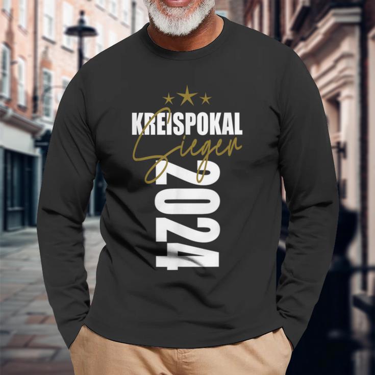 Kreispokal Sieger 2024 Motive Fußball Pokalsieger Outfit Fun Langarmshirts Geschenke für alte Männer