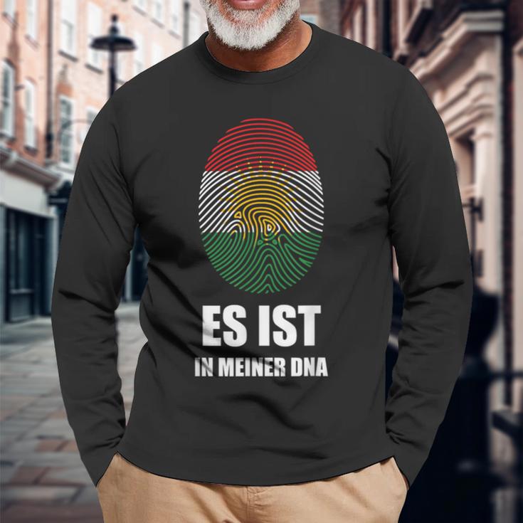 Kurdistan Kurdish Flag Freedom Kurdish Langarmshirts Geschenke für alte Männer