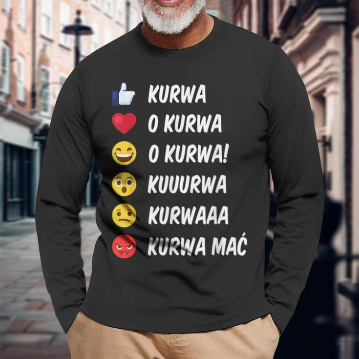 Kurwa Mac Polish Slang For Poland Langarmshirts Geschenke für alte Männer