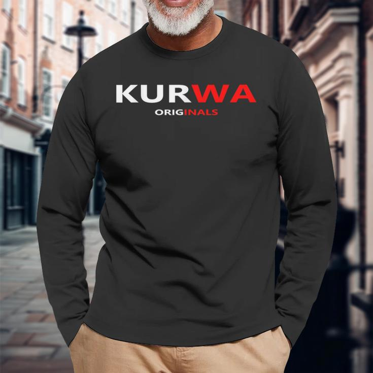 Kurwa Poland Langarmshirts Geschenke für alte Männer