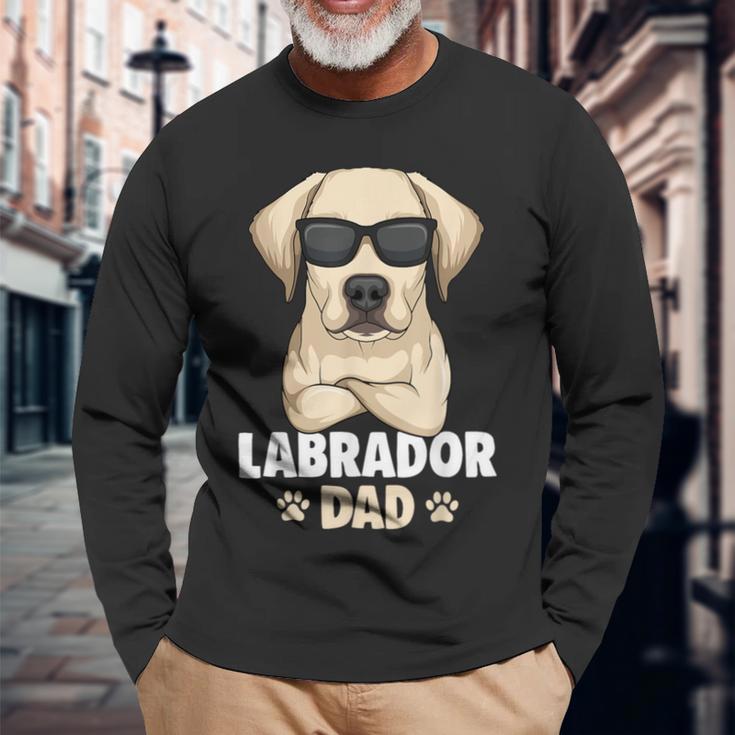 Labrador Dog Dad Langarmshirts Geschenke für alte Männer