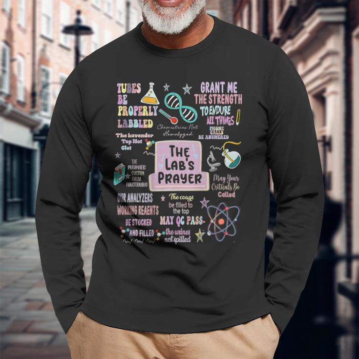 The Lab's Prayer Medical Laboratory Scientist Lab Week 2024 Long Sleeve T-Shirt Gifts for Old Men