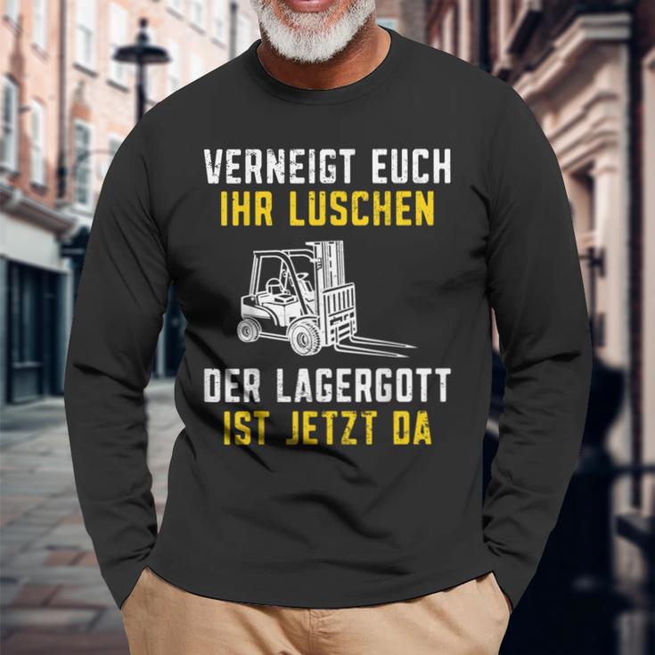 Lagergott Ist Jetzt Da Stapler Forklift Driver S Langarmshirts Geschenke für alte Männer