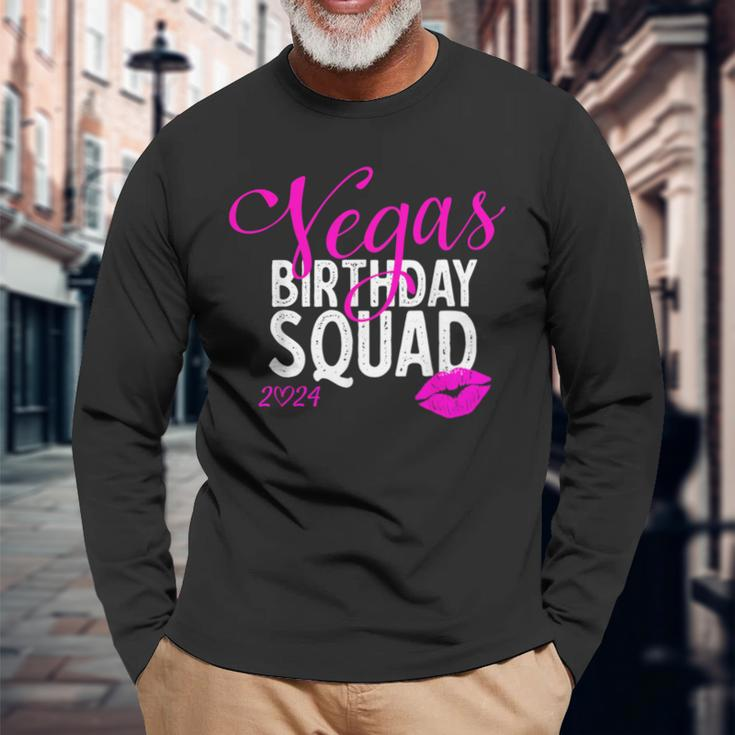 Las Vegas Girls Trip 2024 Girls Vegas Birthday Squad Long Sleeve T-Shirt Gifts for Old Men