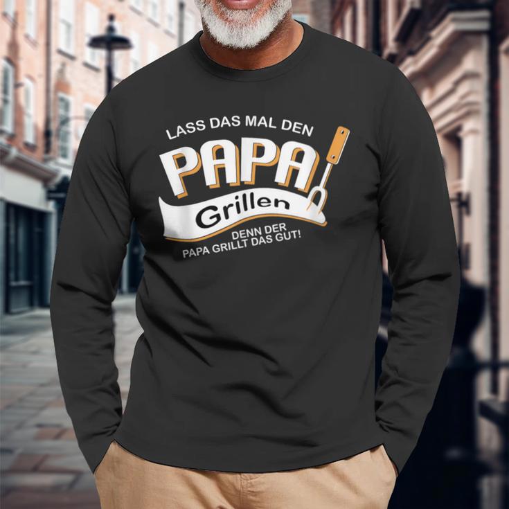 Lass Das Mal Den Papa Grillen Top Für Denatertag Langarmshirts Geschenke für alte Männer