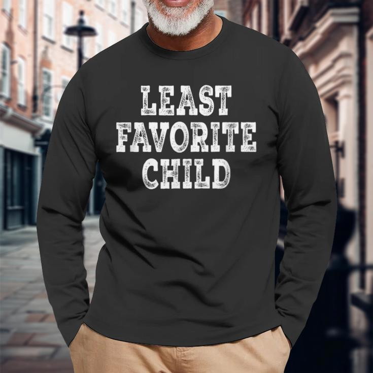 Least Favorite Child Distressed Long Sleeve T-Shirt Gifts for Old Men