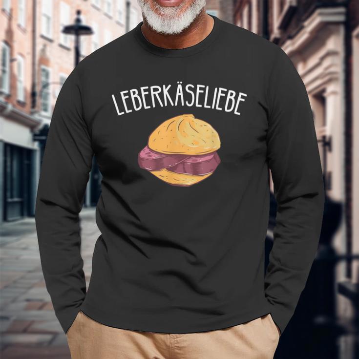 Leberkäse Liebe I Leberkas Fleischkäse Motiv Für Metzger Langarmshirts Geschenke für alte Männer