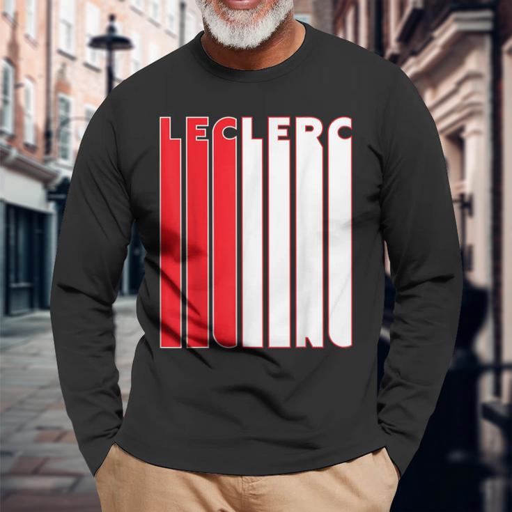 Leclerc Formula Racing Driver Team Fast Cars Racetrack Long Sleeve T-Shirt Gifts for Old Men