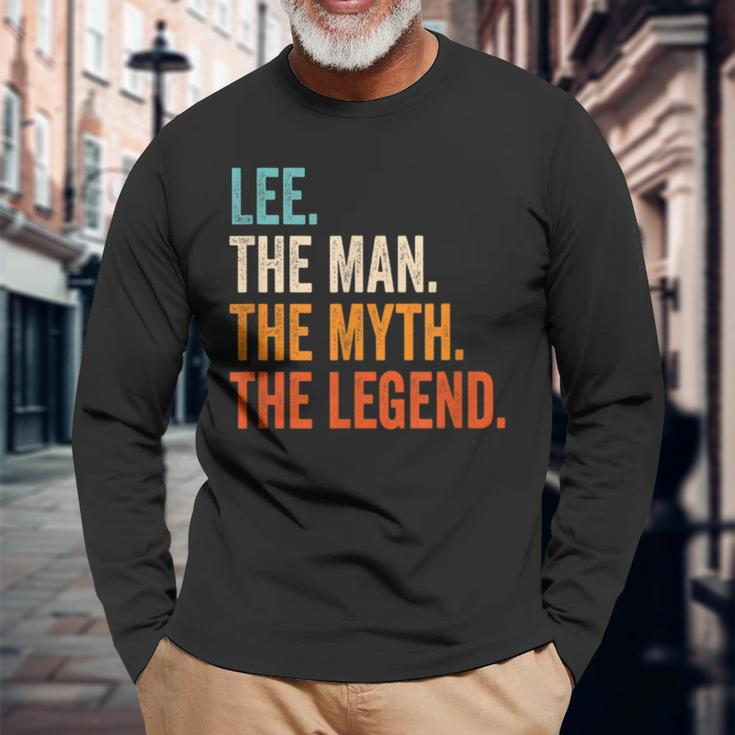 Lee The Man The Myth The Legend First Name Lee Long Sleeve T-Shirt Gifts for Old Men