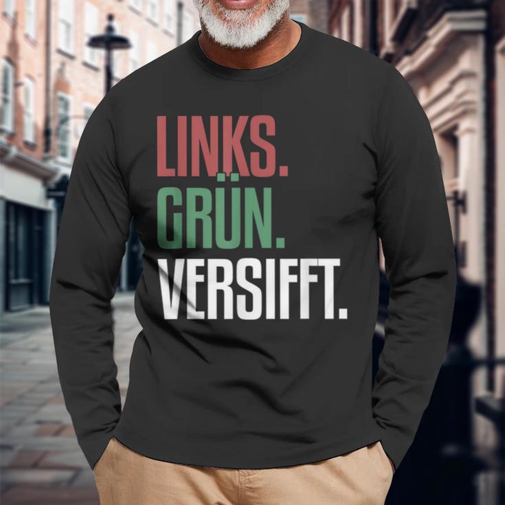 Left Green Versifft Ironic Anti-Rassism Langarmshirts Geschenke für alte Männer