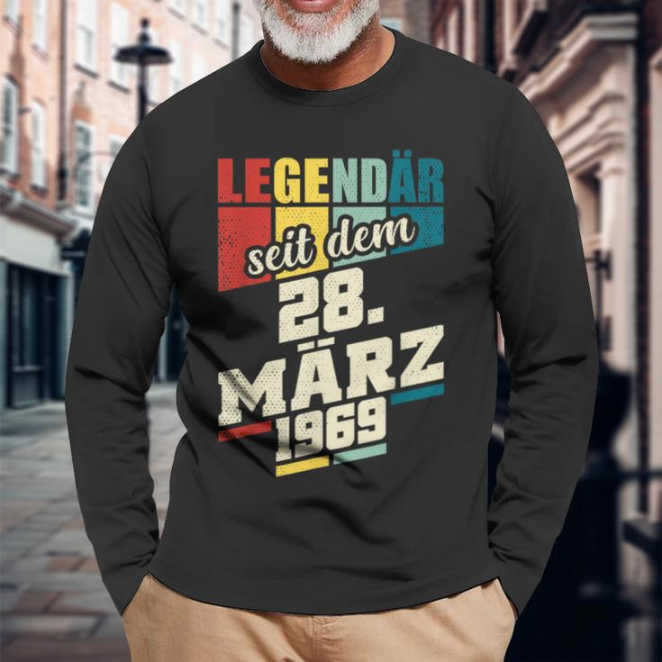 Legendär Seit 28 März 1969 Geburtstag Am 2831969 Langarmshirts Geschenke für alte Männer