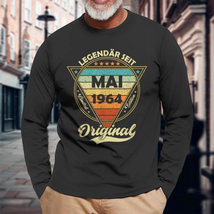 Legendär Seit Mai 1964 60Geburtstag Junge 60 Jahre Langarmshirts Geschenke für alte Männer