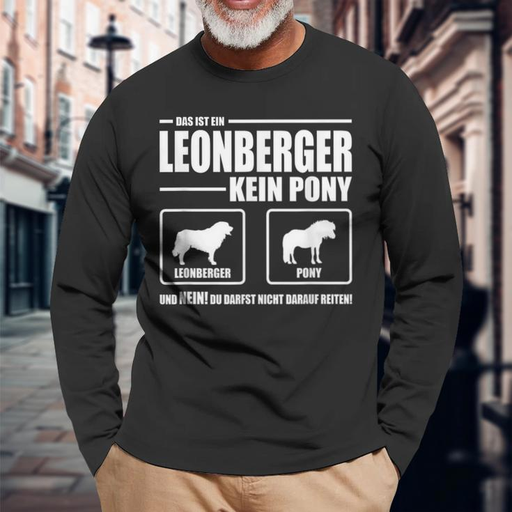 Leonberger Kein Pony Dog Dog Saying Dog Langarmshirts Geschenke für alte Männer