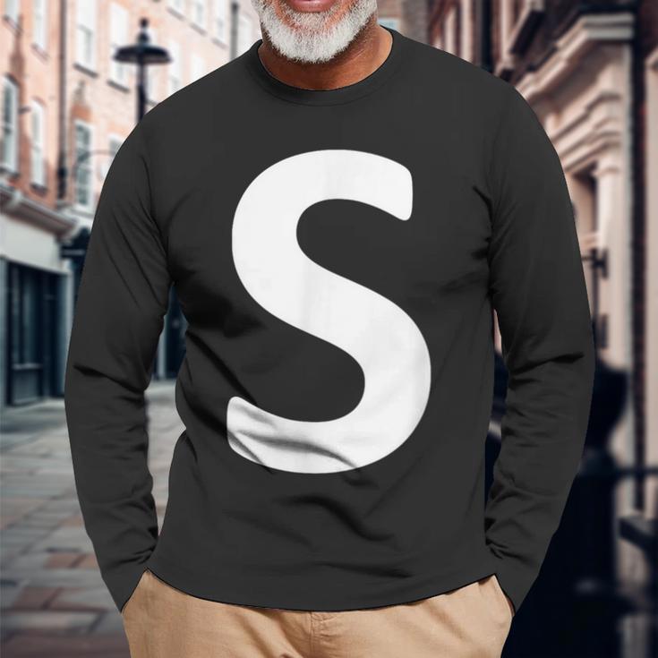 Letter S Langarmshirts Geschenke für alte Männer