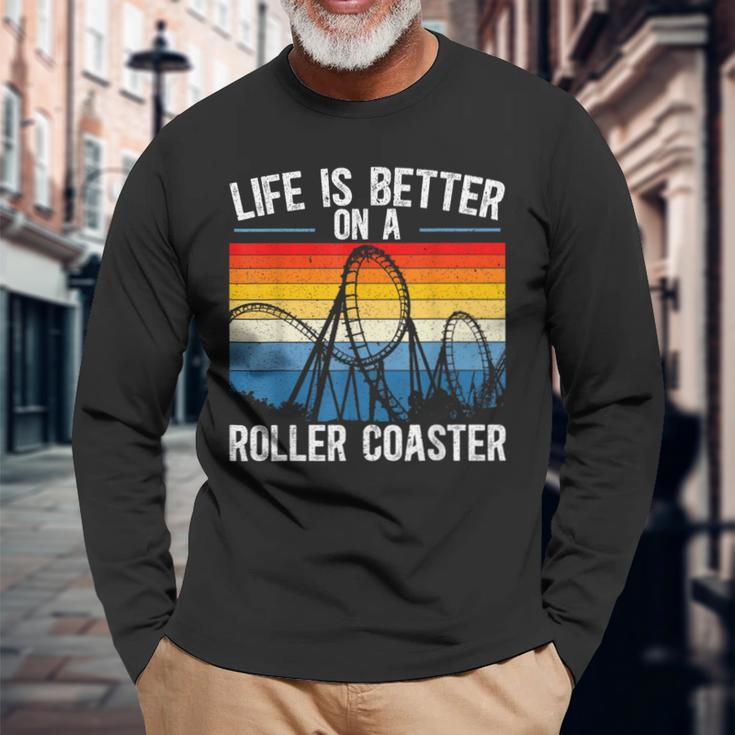Life Is Better On A Roller Coaster S Langarmshirts Geschenke für alte Männer