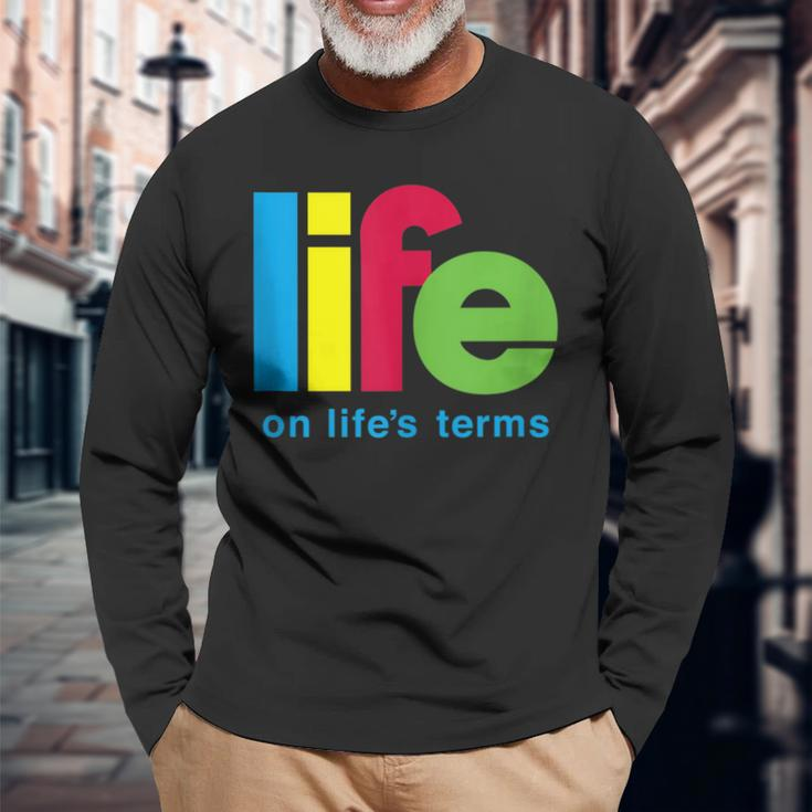 Life On Life's Terms Aa Na Sobriety Recovery Long Sleeve T-Shirt Gifts for Old Men