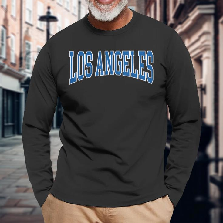 Los Angeles Text Long Sleeve T-Shirt Gifts for Old Men