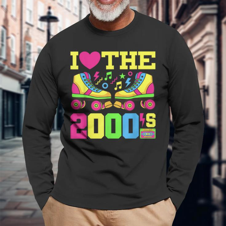 I Love The 2000'S Theme Party Costume 00S Outfit Early 2000S Long Sleeve T-Shirt Gifts for Old Men