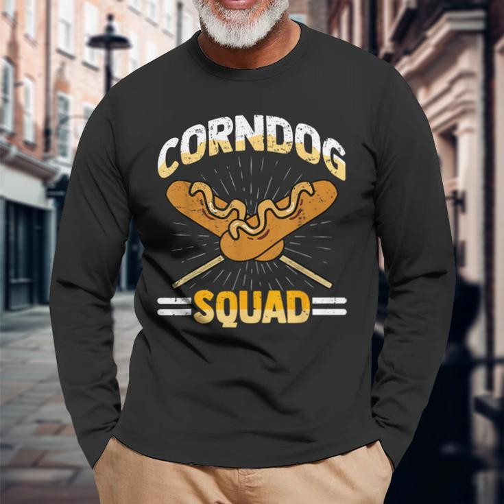 I Love Corndogs Squad Carnival Corn Dogs Hot Dog Long Sleeve T-Shirt Gifts for Old Men