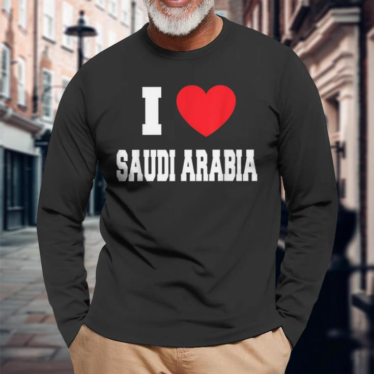 I Love Saudi Arabia Langarmshirts Geschenke für alte Männer