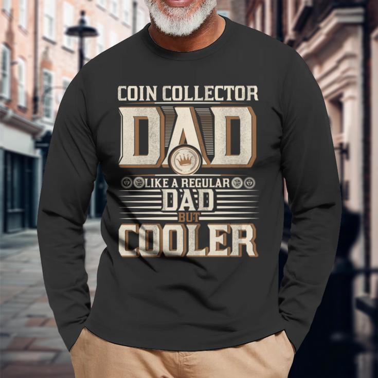 Lustiger Münzsammler Papa Numismatik Münzen Sammeln Langarmshirts Geschenke für alte Männer