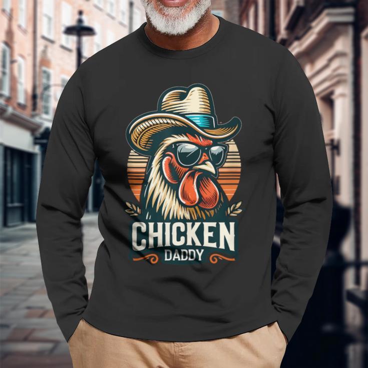 Lustiges Huhn Papa Männer Bauer Hühner Liebhaberatertag Langarmshirts Geschenke für alte Männer