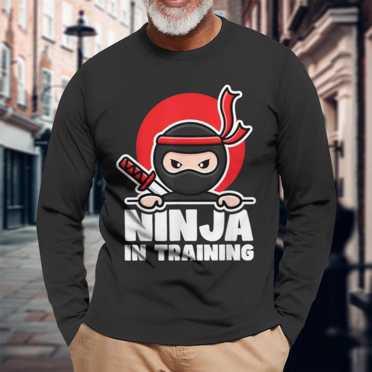 Lustiges Ninja Kampfsport Kinder Langarmshirts Geschenke für alte Männer