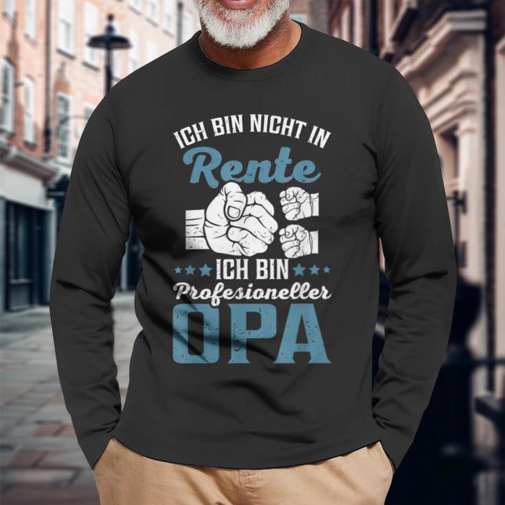 Lustiges Opa Spruch Nicht In Rente Profesioneller Opa Langarmshirts Geschenke für alte Männer