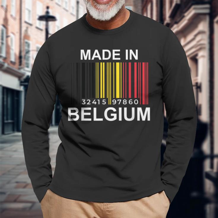 Made In Belgium Flag S Langarmshirts Geschenke für alte Männer