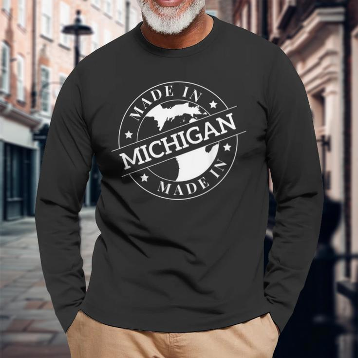 Made In Michigan Long Sleeve T-Shirt Gifts for Old Men